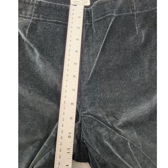 J.Jill Pants Womens 12 Black Stretch Corduroy Mid Rise Ankle Side Zip Tapered - Picture 8 of 11